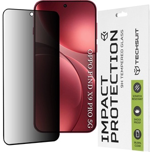 Techsuit Протектор - Дисплей Privacy - Oppo Find X9 Pro - Techsuit 111D Privacy Full Glue - Черен