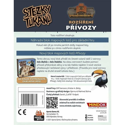 Chodníky tukanov: Rozšírenie prívozy