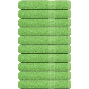 vidaXL Кърпи 10 бр ябълковозелени 100x200 см 600 gsm 100% памук (137036)