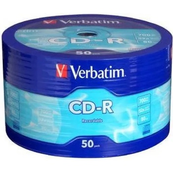 Verbatim CD-R 700mb 52X - Шпиндел 50бр Crystal AZO Printable