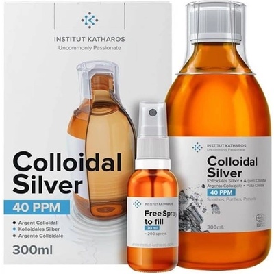 Colloidal Silver Колоидно сребро, 40 PPM, 300 ml, Institut Katharos (833266 IK)