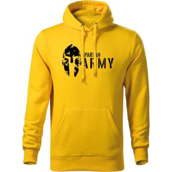 Image 1 of DRAGOWA мъжки суитшърт с качулка Spartan Army, жълт, 320г/м2 (5824)