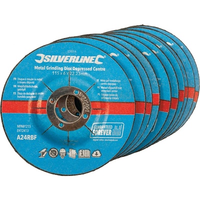 Silverline Brusné kotouče 115 × 6 × 22,3 mm 224514 10 ks