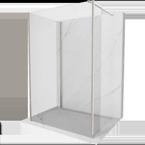 Mexen Kioto душ-преграда Walk-in 110 x 80 x 40 cm, прозрачно, матиран никел - 800-110-080-221-97-00-040 (800-110-080-221-97-00-040)