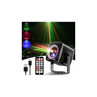 DISCO PROJEKTOR KOULE LASER LED RGB 9 REŽIMŮ S DÁLKOVÝM OVLÁDÁNÍM – Zboží Dáma