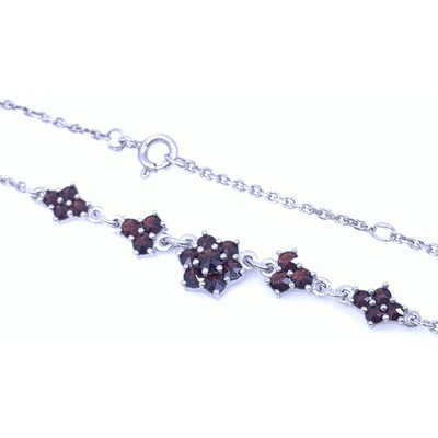Český Granát Jan Kos jewellery Stříbrný řetízek s přívěskem 17089645002