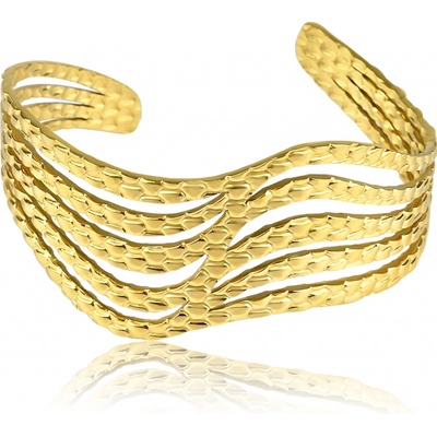 Meucci Pevný pozlacený ocelový náramek - DB583