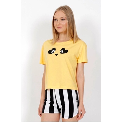Лятна пижама в жълто и райе