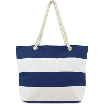 KUFRYPLUS Plážová taška SCB02 modrá + bílá 45 x 32 x 13 cm