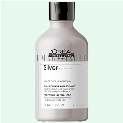 L’Oréal Professionnel Неутрализиращ шампоан за сива, бяла и руса коса 300 мл. Serie Expert Silver Shampoo (093474636974115)