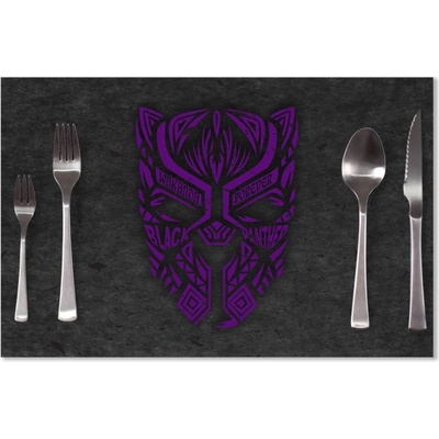Sablio Prestieranie BLACK PANTHER wakanda forever Fialový 40x30cm