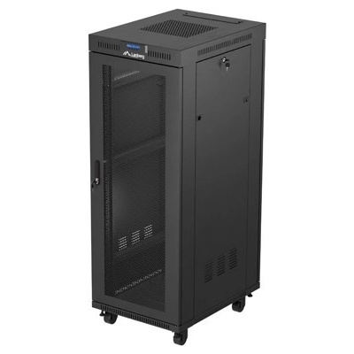 Lanberg rack cabinet 19" free-standing 32U-600X800 (FLAT PACK) with mesh door LCD black (FF01-6832-23BL)