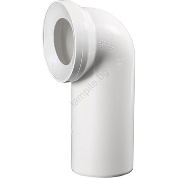 Bruckner - 90° свързващ елемент за тоалетна чиния 11 см бял (SH0251)