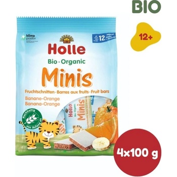 Holle Bio minis banánovo pomarančové 4 x 8 x 12 ,5 g
