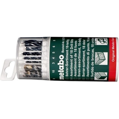 Metabo 18-dielna Sada vrtákov do kovu, muriva, dreva