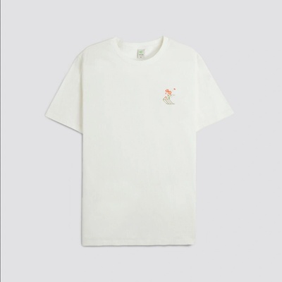 Cariuma T-Shirt Off-White Floral Skateboard White