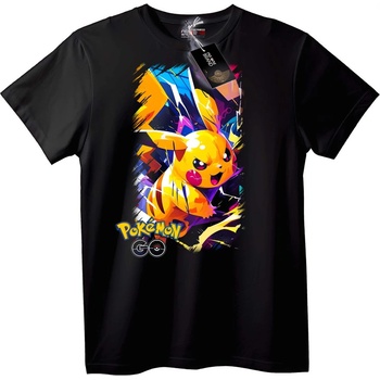 NOONEBRAND Тениска Pikachu от Pokémon GO - L, Black