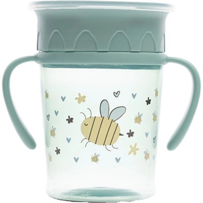 Lorelli Неразливаща се чаша с дръжки Lorelli My Friend - 360°, 275 ml, зелена (10230520006)