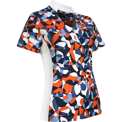 Callaway Abstract Floral Polo Damske Blue Indigo