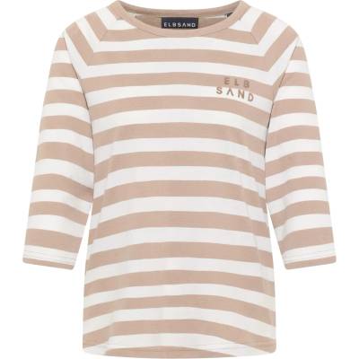 ELBSAND Дамска тениска ELBSAND Women's Celin T-Shirt - Camel / Bright White - размер XXL (916-2676-0915)