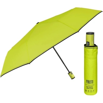 Дамски автоматичен Open-Close чадър Perletti Technology 21805, Неоново зелен