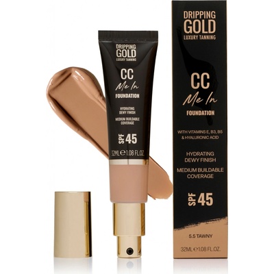 Dripping Gold Lehký hydratační make-up a CC krém SPF 45 Me In CC Foundation 5.5 Tawny 32 ml