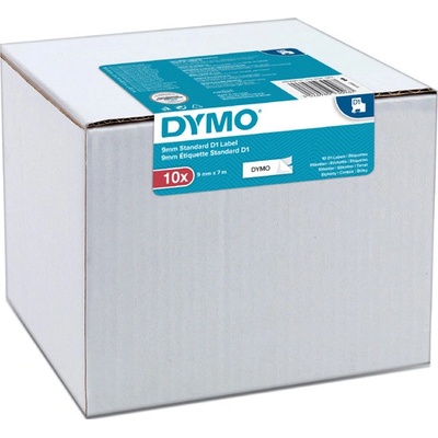 Páska Dymo D1 9 mm x 7m, černý tisk/bílý podklad, 2093096, 10ks