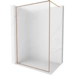 Mexen Kioto-XF стена за душ Walk-in с рамка 160 x 202 см, матирано 10 мм, четкан мед - 800-160-104-65-30-X (800-160-104-65-30-X)