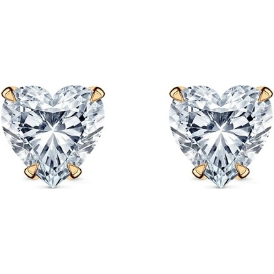 SAVICKI Náušnice Share Your Love: žlté zlato, diamanty SYL-K-HE-009-DIA-Z
