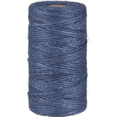 IB LAURSEN Jutový provázek Dark Blue 100 m, modrá barva, textil