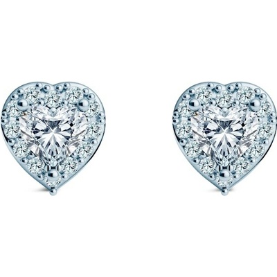 SAVICKI Náušnice This is Love biele zlato, diamanty TIL-K01-HE-015-DIA-B