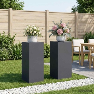 vidaXL Стойка за растения 2 pcs Антрацит 40 x 40 x 100 cm (8012563)