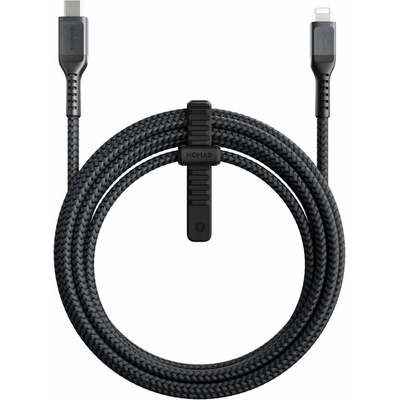 Nomad Кабел Nomad Kevlar USB-C to Lightning Cable (NM01A11000), от USB C(м) към Lightning(м), 3.0m, 18W, черен (NM01A11000 (473965))