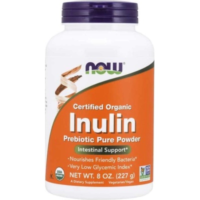 Now Foods Organický Inulin čistý prášek 227 g