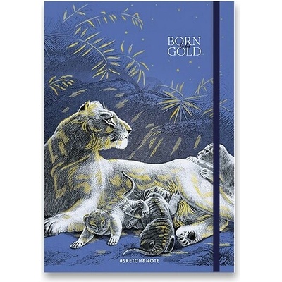 Shkolyaryk Náčrtník Muse Sketch & Note Born Gold - A5 tečkovaný 80 listů