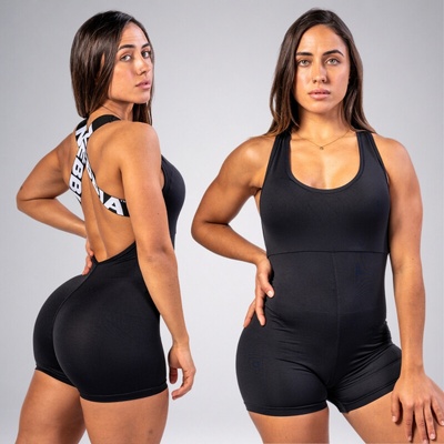 Nebbia športový overal krátky GYM RAT 287 black