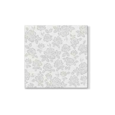PAW AIRLAID Ubrousky L Subtle Roses Silver 50ks 40x40cm