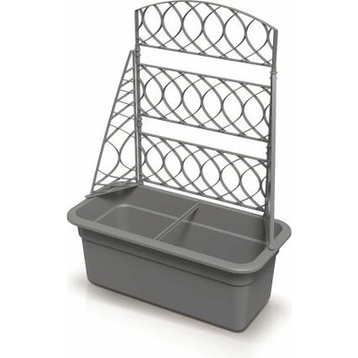 Prosperplast Kvetináč s pergolou BLOMA DBLO600 58 cm šedý kameň