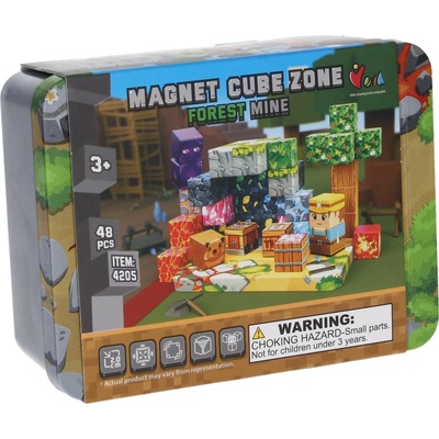 Wiky Stavebnica Magnet Cube Zone Forest Mine 48 dielikov