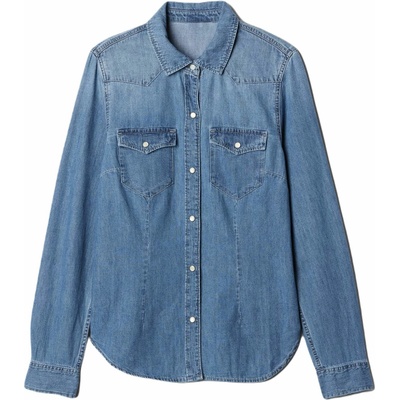 GAP dámska košeľa V-DENIM WESTERN modrá