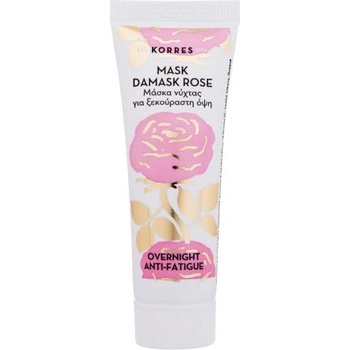 Korres Damask Rose Overnight Anti-Fatigue Mask озаряваща нощна маска за лице 18 ml за жени