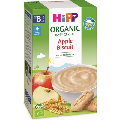 Hipp Био пълнозърнеста каша Hipp - Ябълки и бисквитки, 250 g (2892)