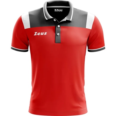 Zeus Мъжка блуза с яка Zeus Vesuvio Men Polo Shirt red grey