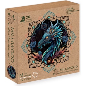 Milliwood Дървен пъзел Milliwood, Peace and Harmony, 206 ч. - Мандала, Загадка (M-Mystery-5071-C)