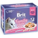 Kapsičky pre mačky Brit Premium Cat D Filety v Jelly Family Plate 12 x 85 g