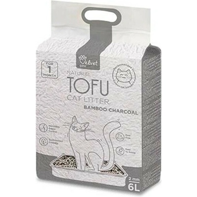 Nature´s Protection Velvet Paw Tofu s bambusovým uhlím 6 l