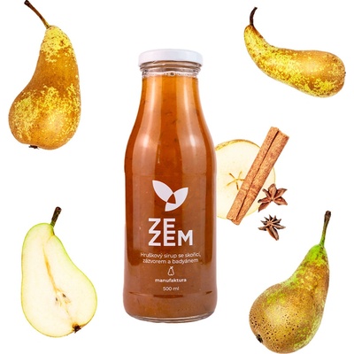 Zezem Hruškový sirup se skořicí zázvorem a badyánem 0,5 l
