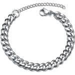 HARAHU Гривна на ръка to-34838 - Сребърна / 18+5см / 5мм kp34838