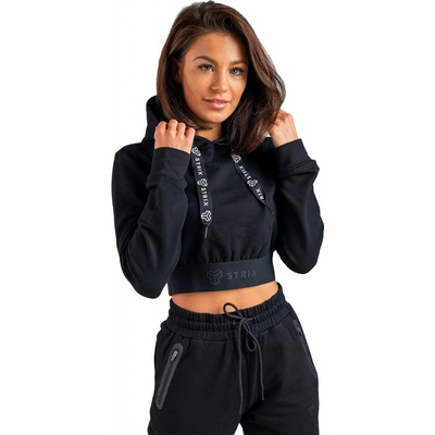 Strix Essential Cropped Hoodie Black