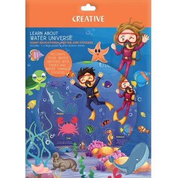 EUROCOM Комплект плакат със стикери Creative, Sea (34879-А-SEA)